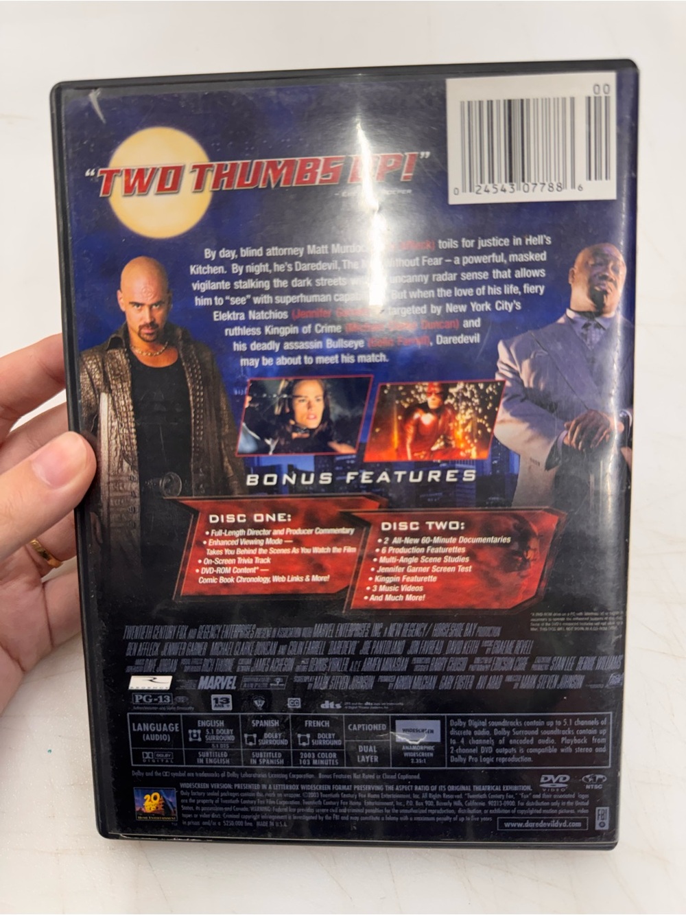 Daredevil (DVD, 2003) Disc Tested, Working - Picture 2 of 3